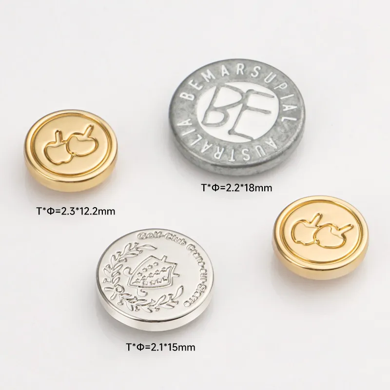 12mm 15mm 18mm metal name tag rivet custom logo