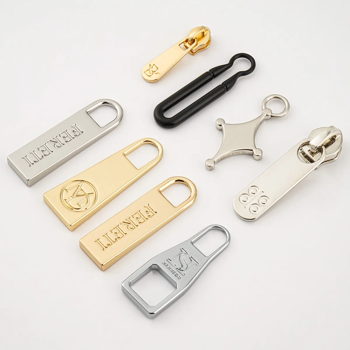 3# 5# metal zipper pull for purses bags garment