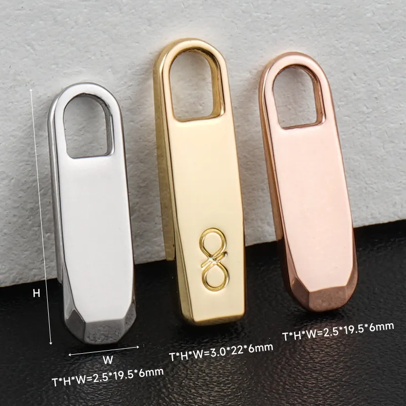 3wholesale custom 3# metal zipper pull for purses bags