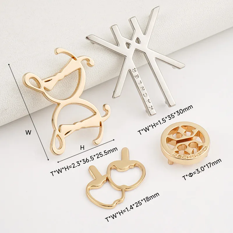 bag hardware custom metal logo for purses