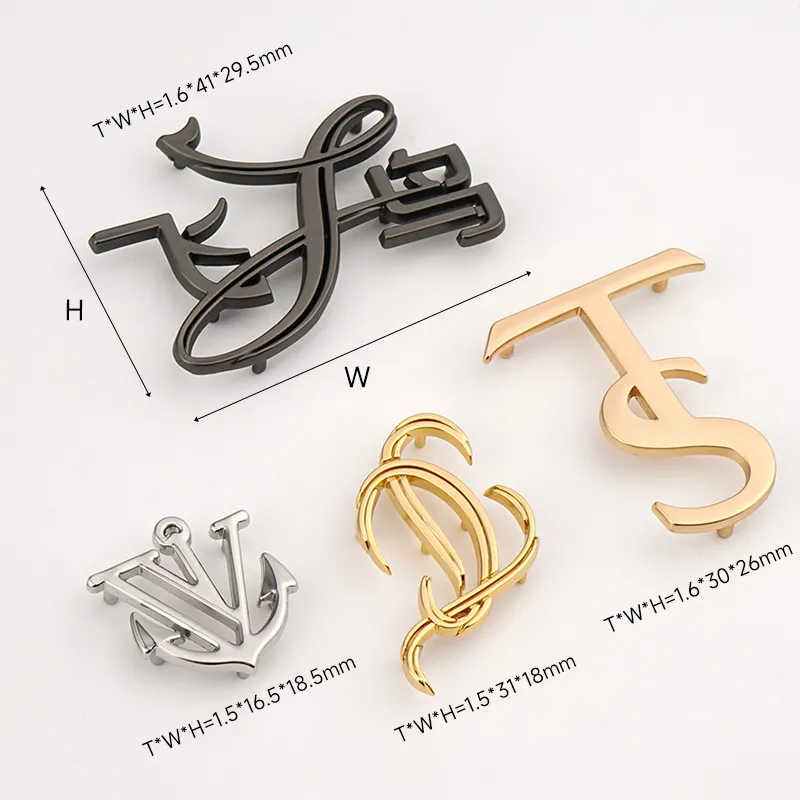bag hardware metal logo plate for handbags
