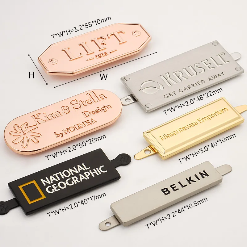 custom metal logo for handbags