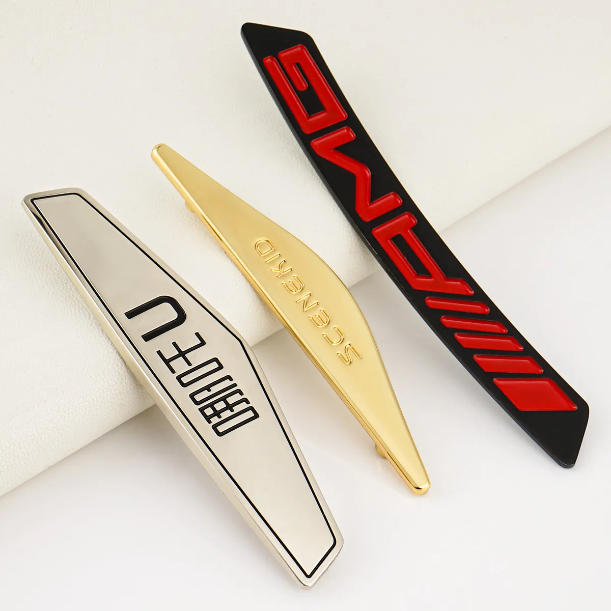 custom metal logo tag for Car seats and mats