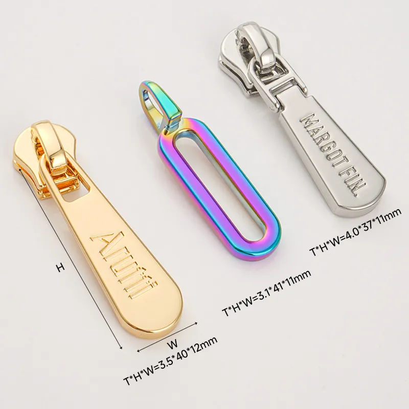 custom metal zipper puller for luxury handbags