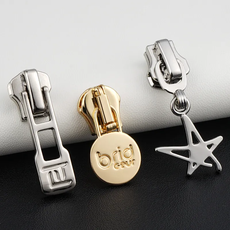 custom metal zipper slider for clothing