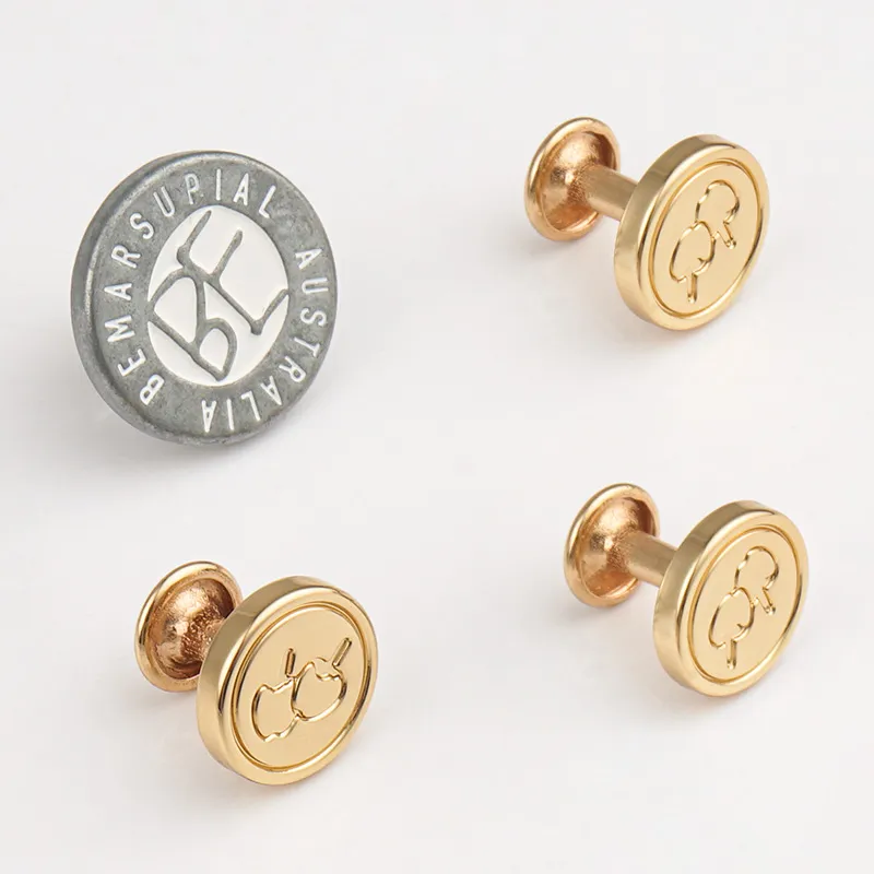 custom small metal logo tag for purse bags clothes