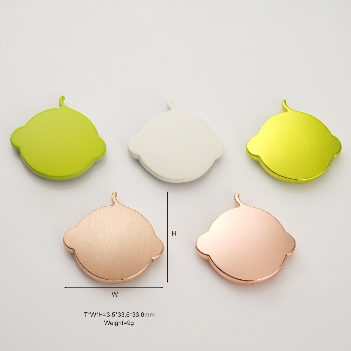 customize 33mm metal logo tag in 5 colors for bags
