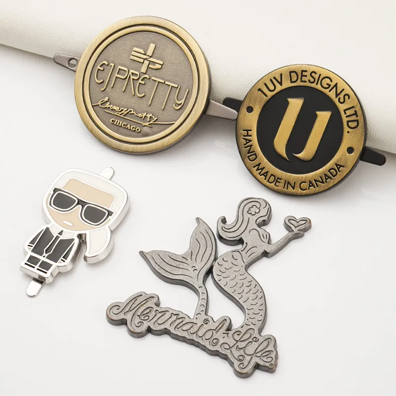 customize metal logo tag for backpack
