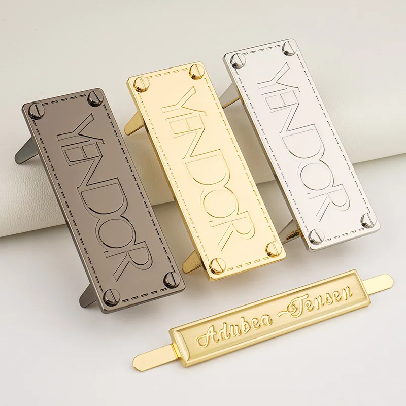 high quality metal logo label with engraving logo