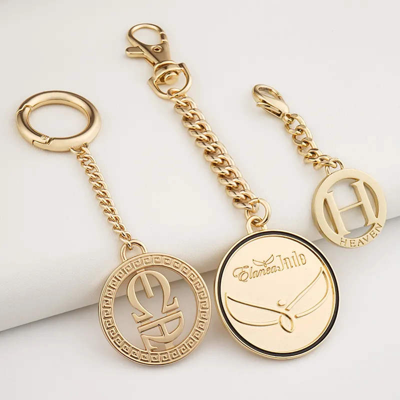hot sale metal logo tag with hook for handbags
