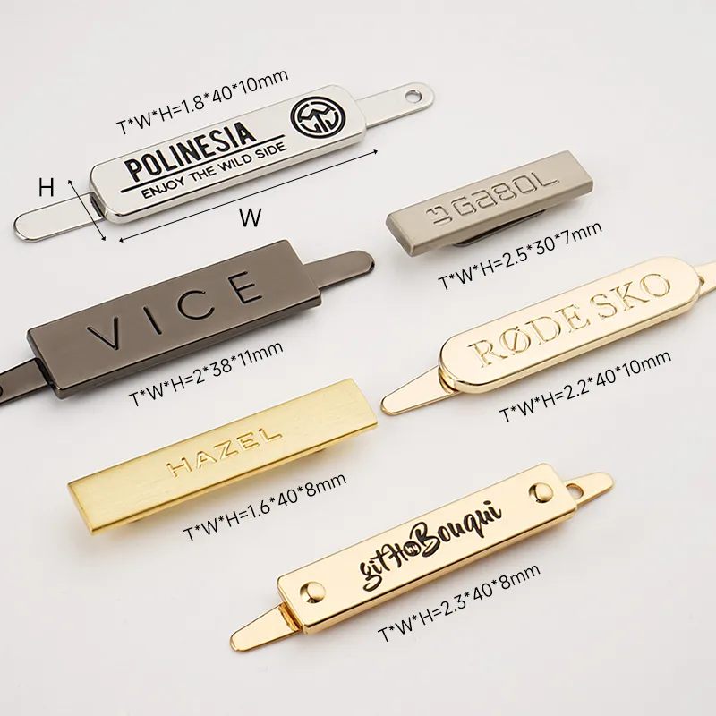 metal plate for bags