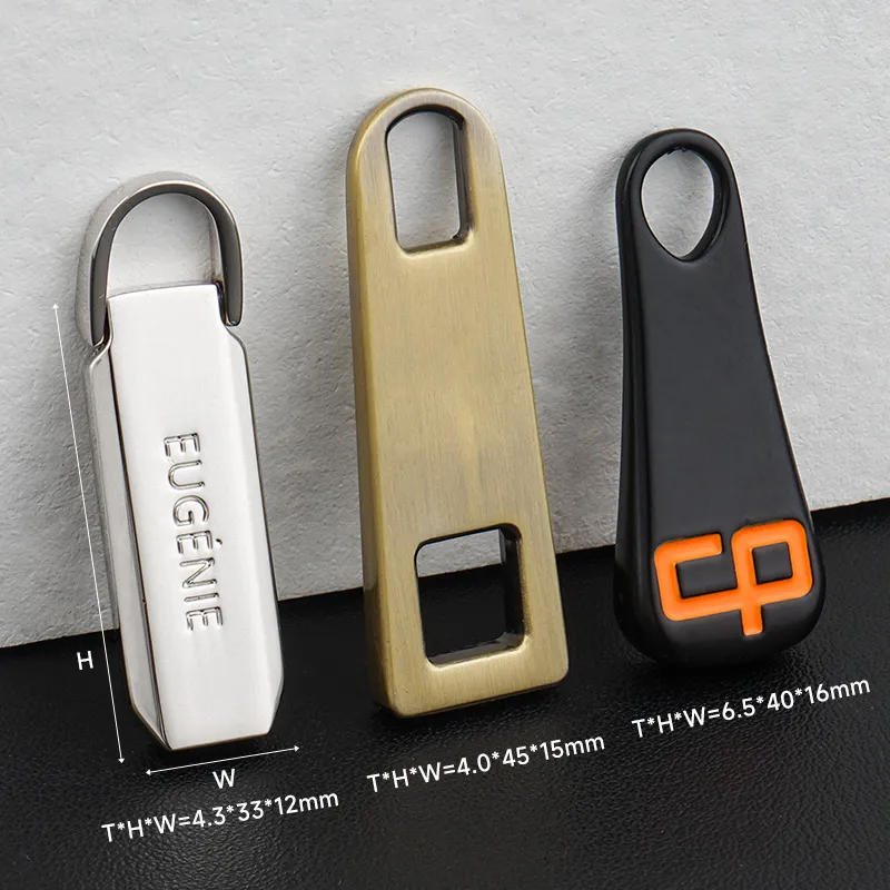 zinc alloy metal zipper puller for backpack
