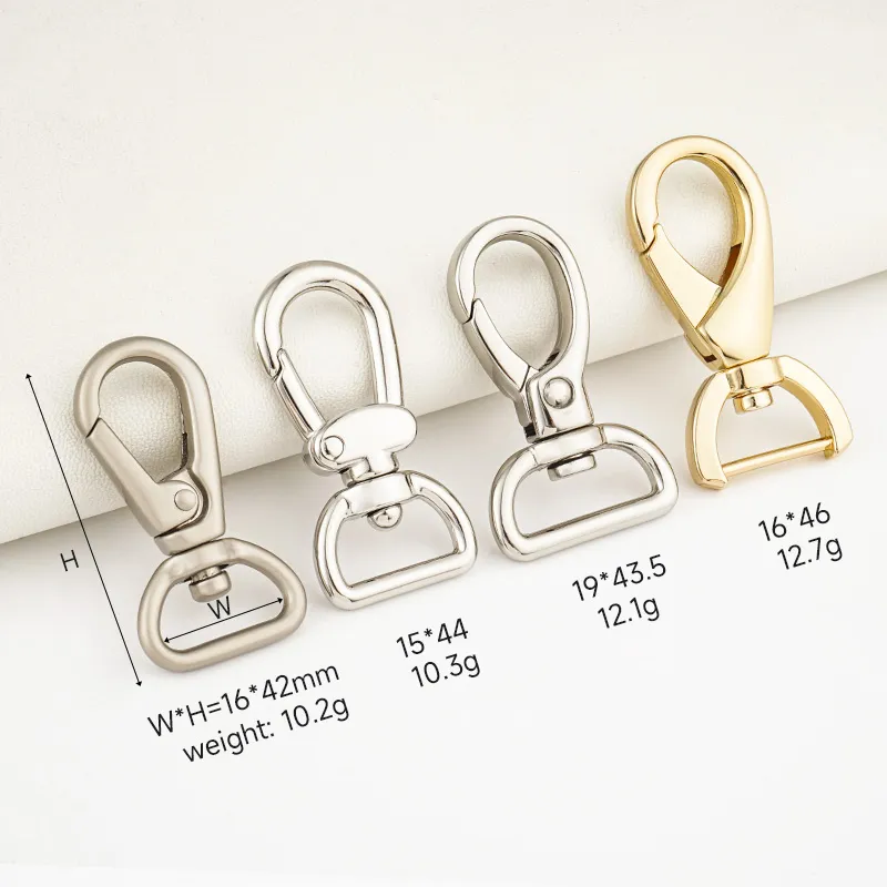 0.6 inch 0.75 inch metal snap swivel hook for handbags