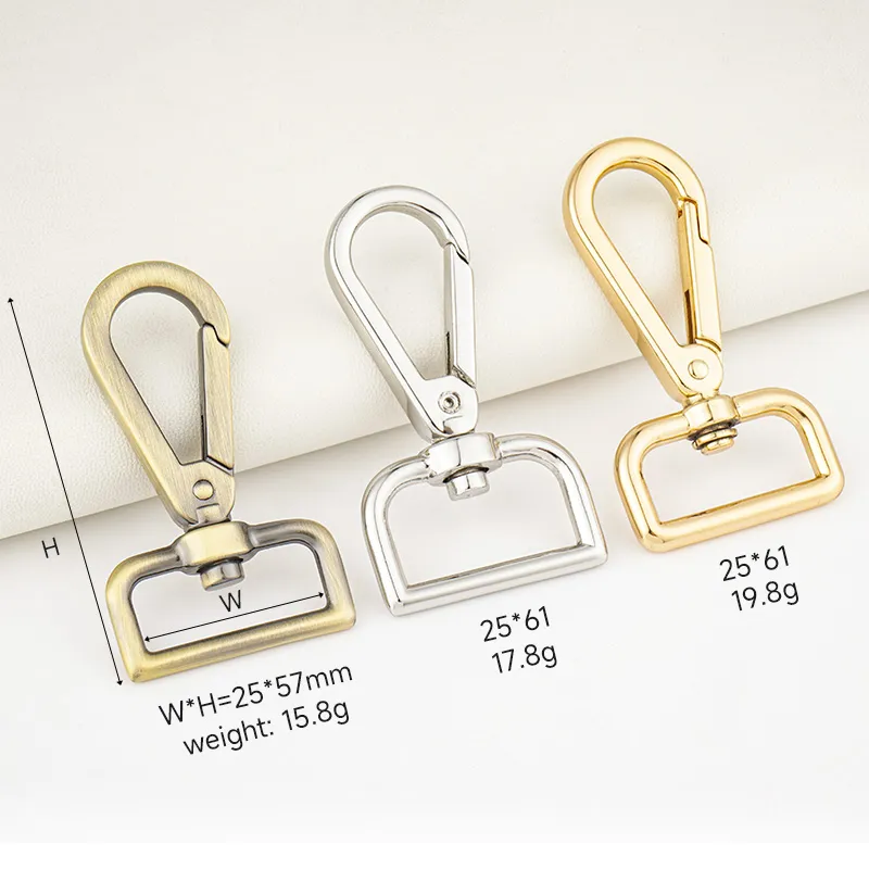 1 inch 25mm zinc alloy metal swivel snap hook for bags