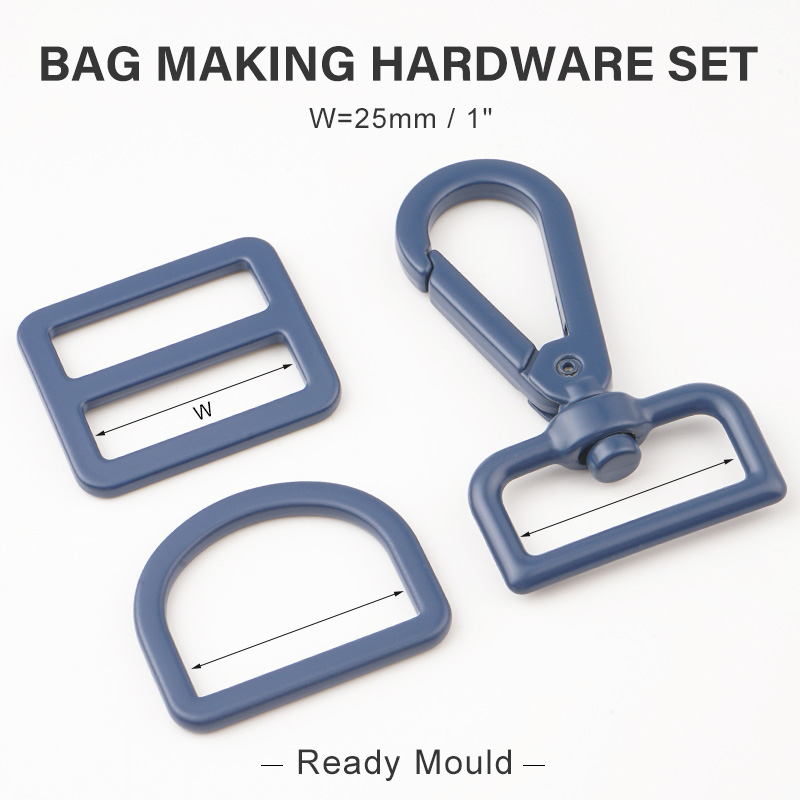 1 inch customize blue snap hook and buckle for bags