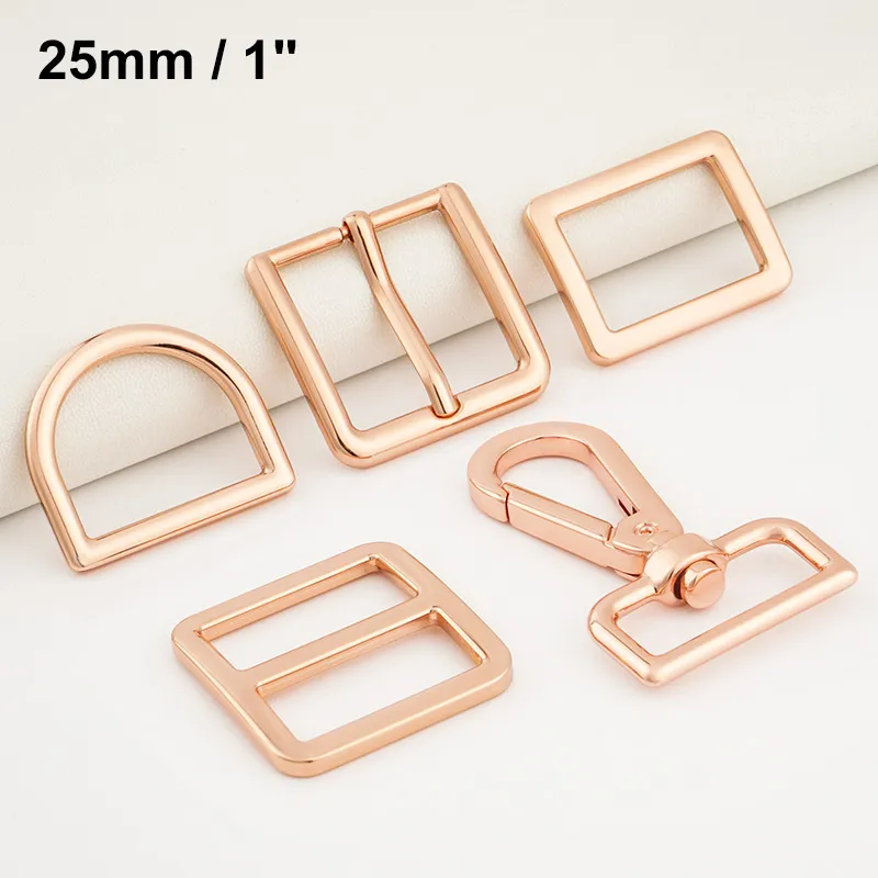 1 inch snap hook and buckle roe gold for bag making