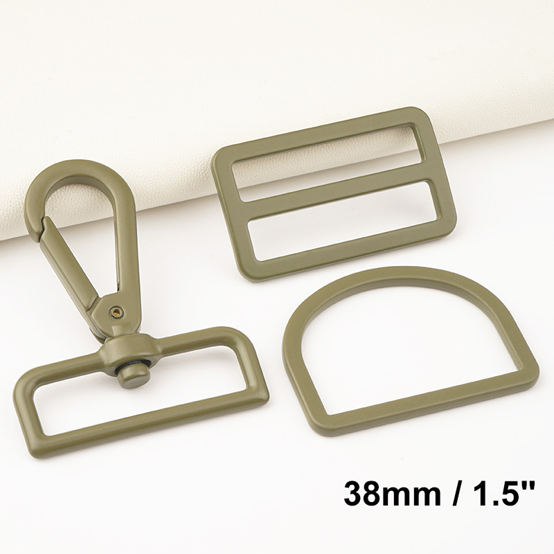 1.5 inches army green hook and buckle for backpack