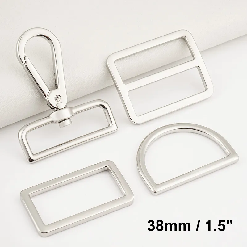 1.5 inches bag making hardware set in silver finish