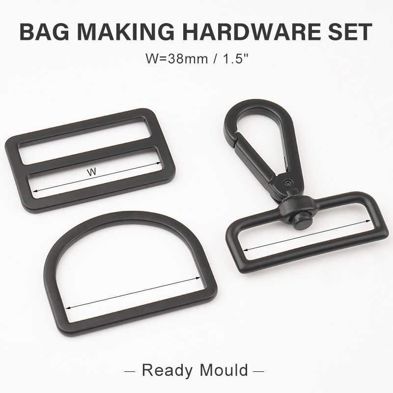 1.5 inches black swivel hook and buckles for bag making