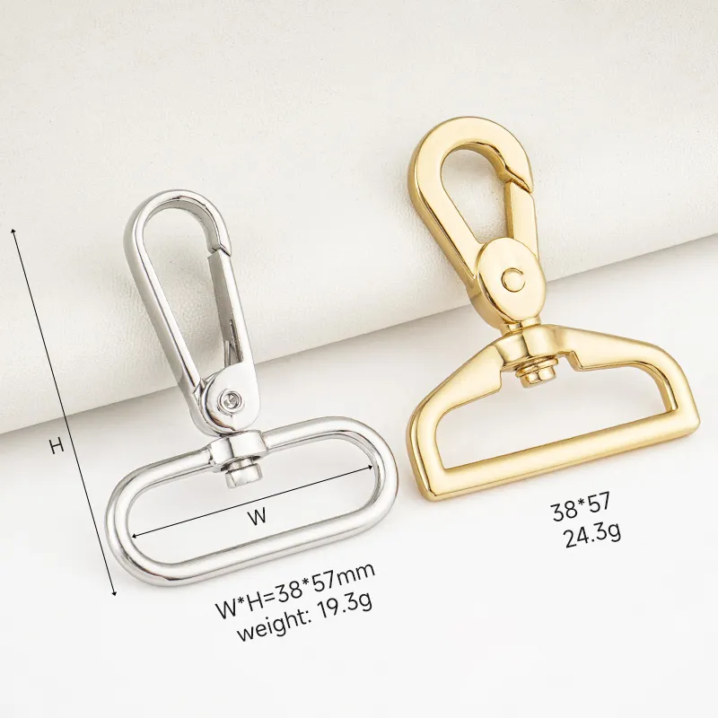 1.5 inches gold and silver swivel hook for bags