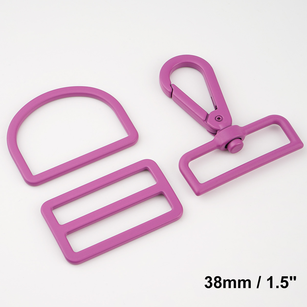 1.5 inches handbag making hardware in magenta purple