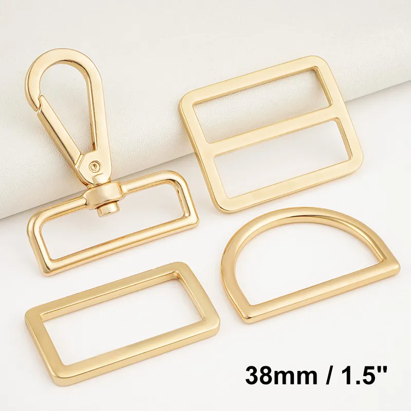 1.5 inches handbag making hardware set in golden