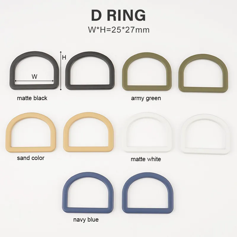 2.5cm d ring buckle custom color for handbags