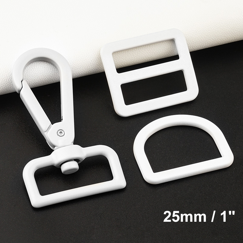 2.5cm white swivel hook and buckle for bags making