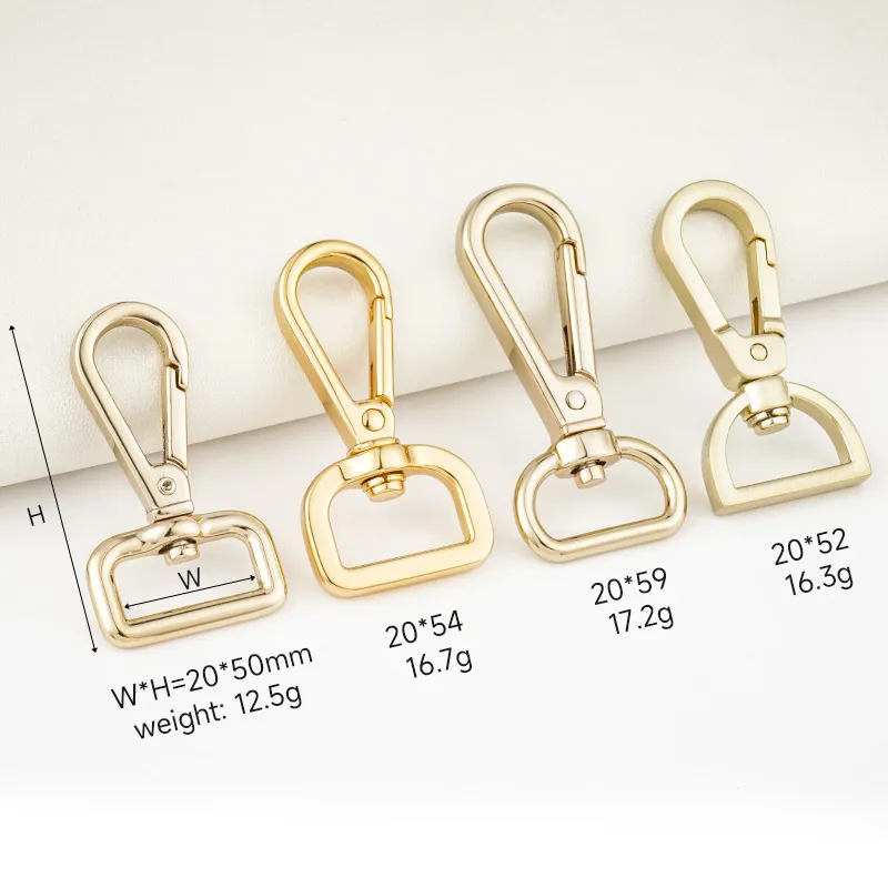 20mm 0.75 inch metal swivel hook gold for bags