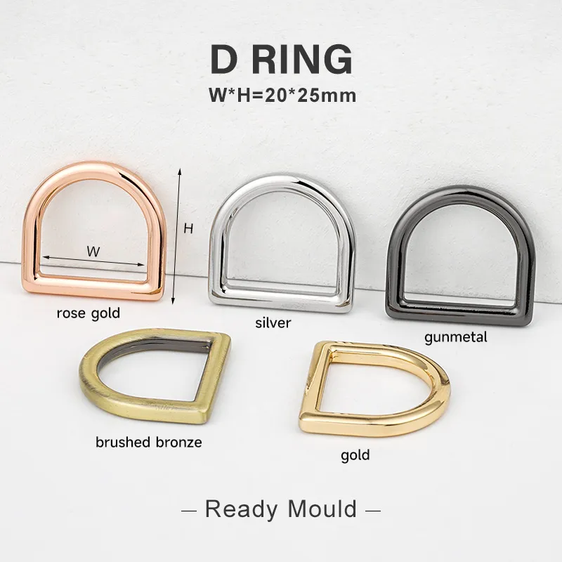 20mm d ring buckle in 5 colors for handbags