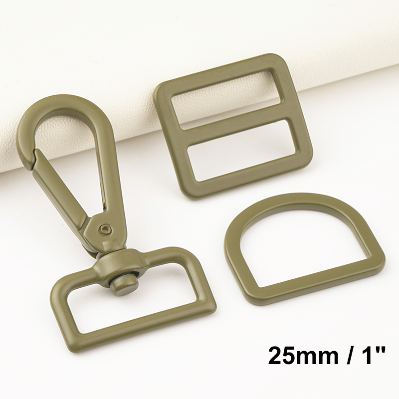25mm army green swivel hook and buckle for bags