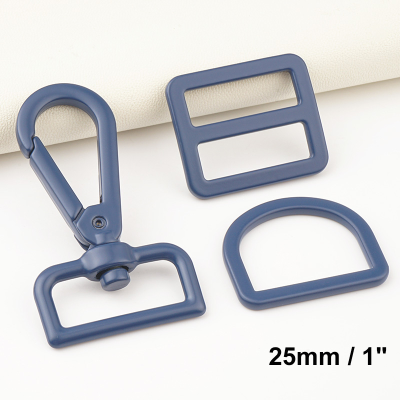 25mm bag hardware hook and buckle in navy blue