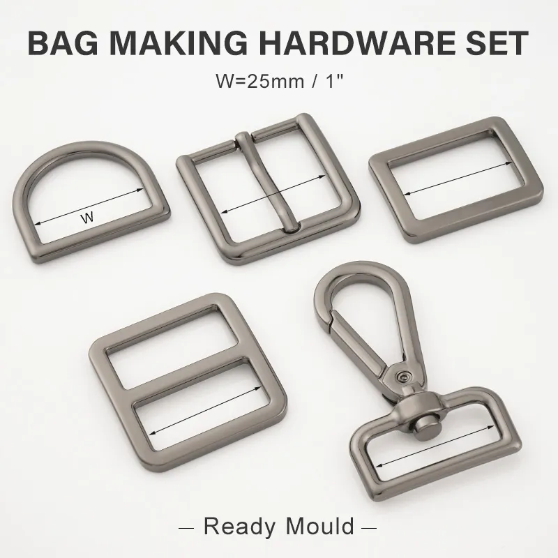 25mm gunmetal finish swivel hook and buckle for bags