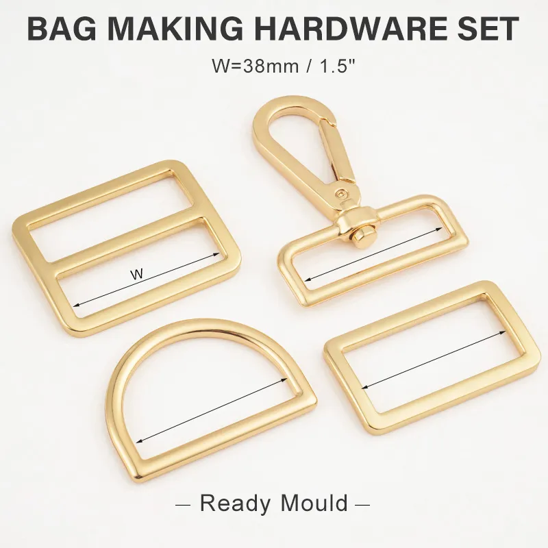 3.8cm gold swivel hook and bag buckle for handbags