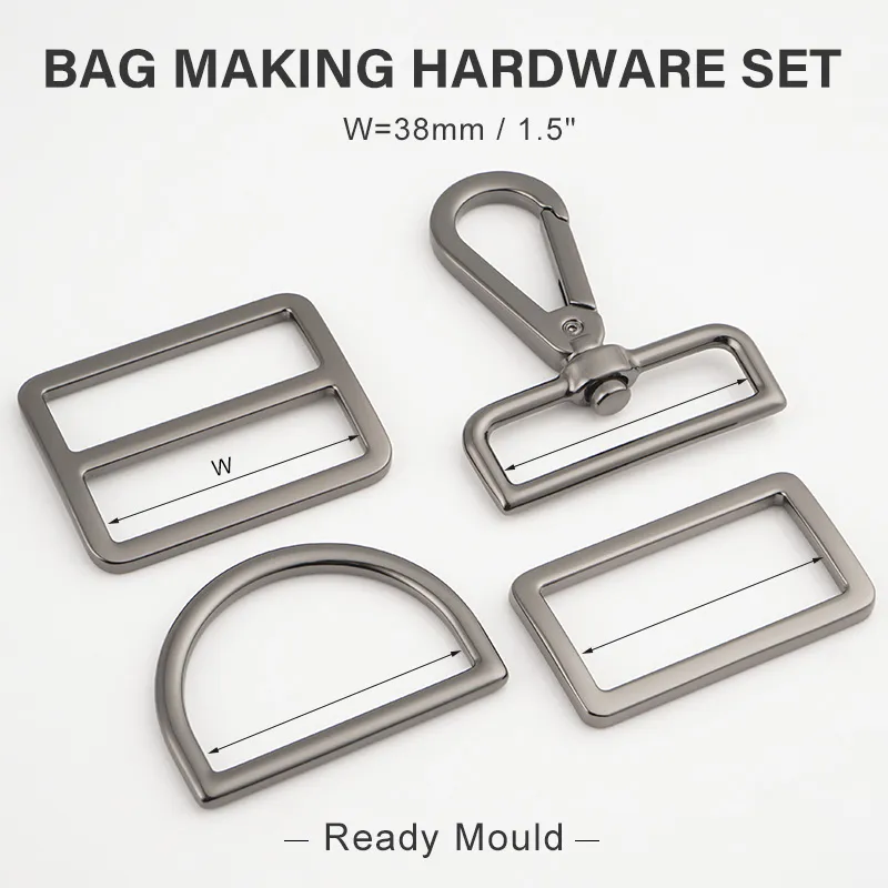 3.8cm gunmetal hook and buckles for bags making
