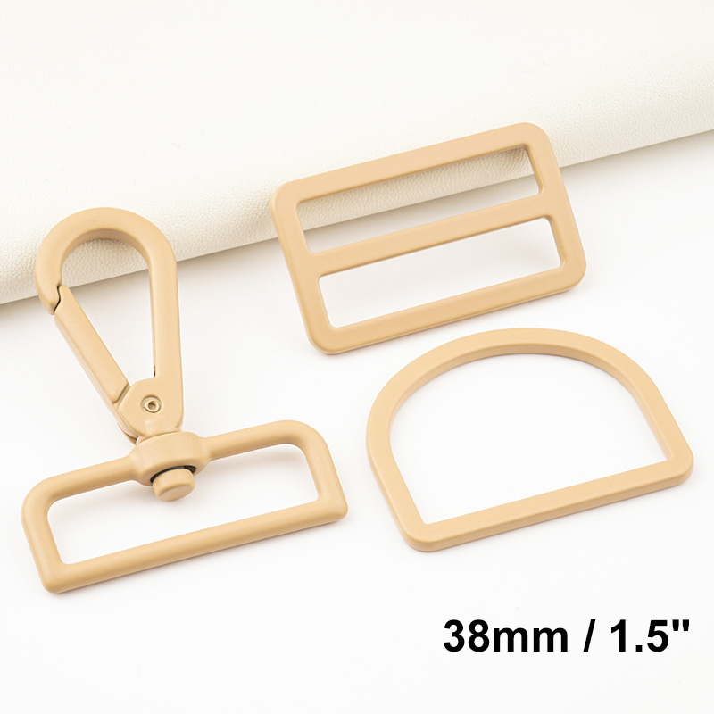 3.8cm sand color metal hook and buckle for handbags