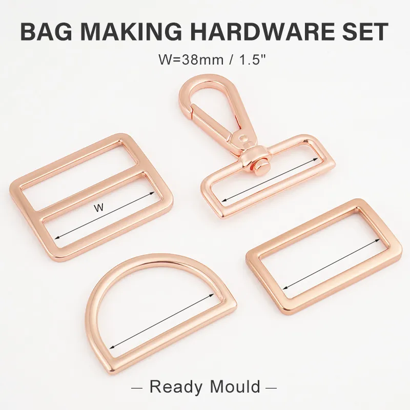 38mm rose gold swivel hooks and buckles for bags
