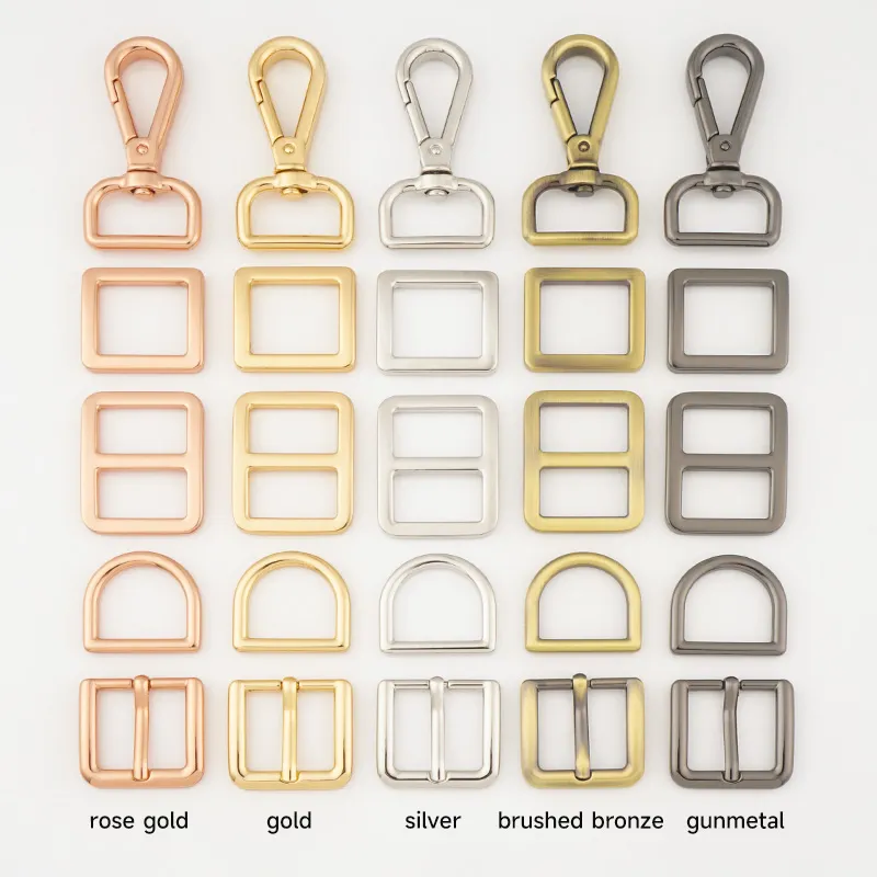 5 colors bag making hardware snap hook and buckle