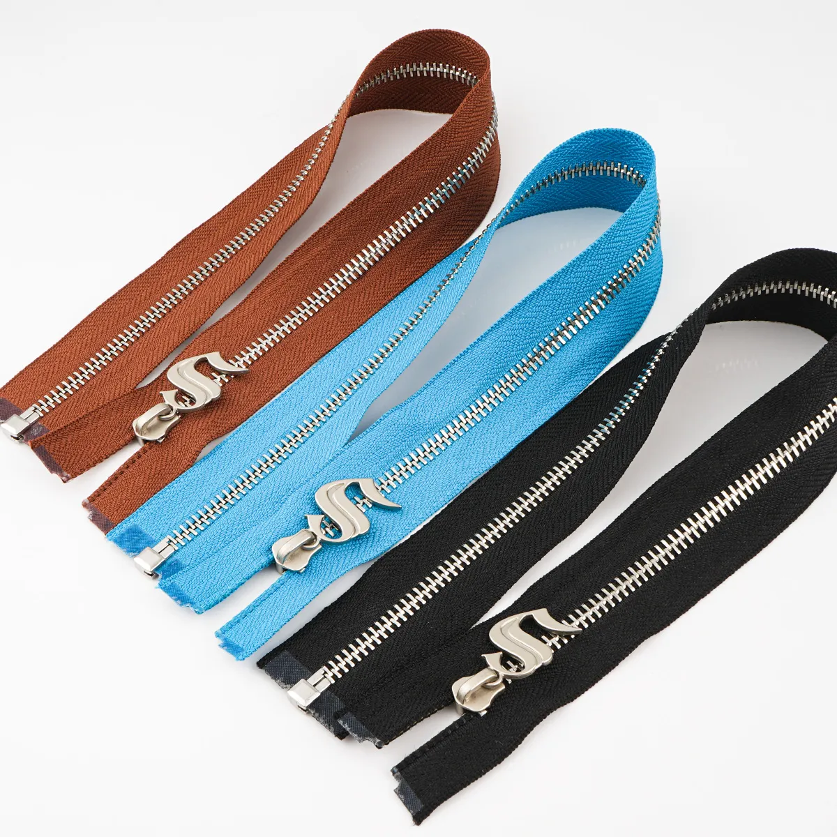 5# metal zipper with puller silver for garment