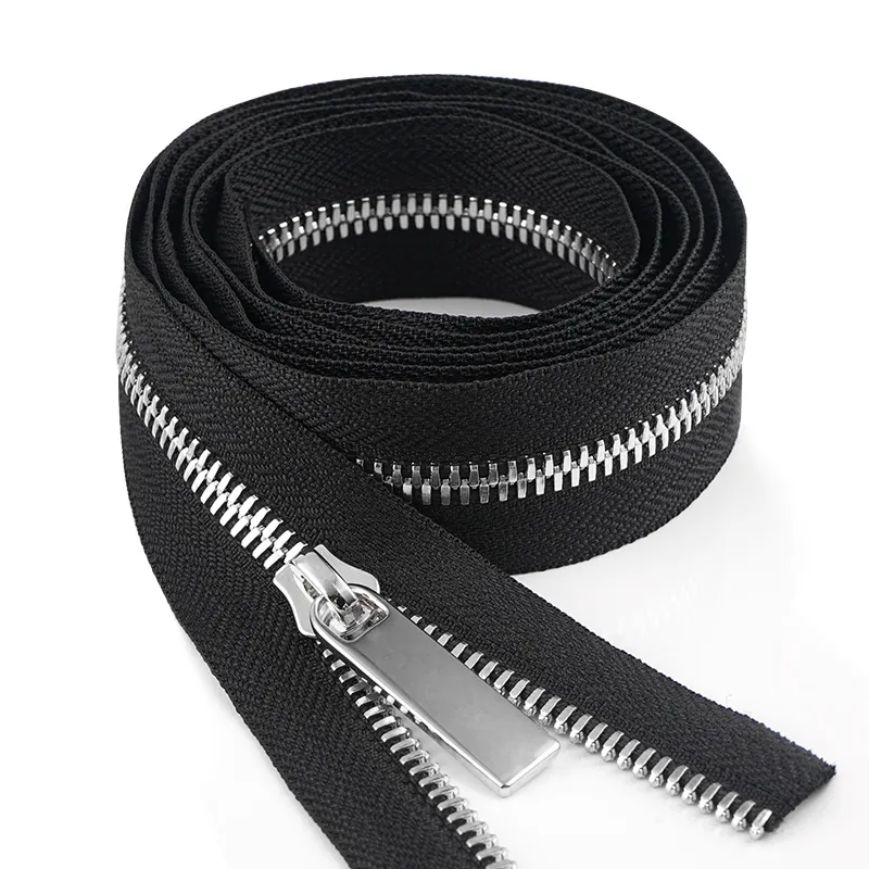 5# silver metal zip for clothing handbags