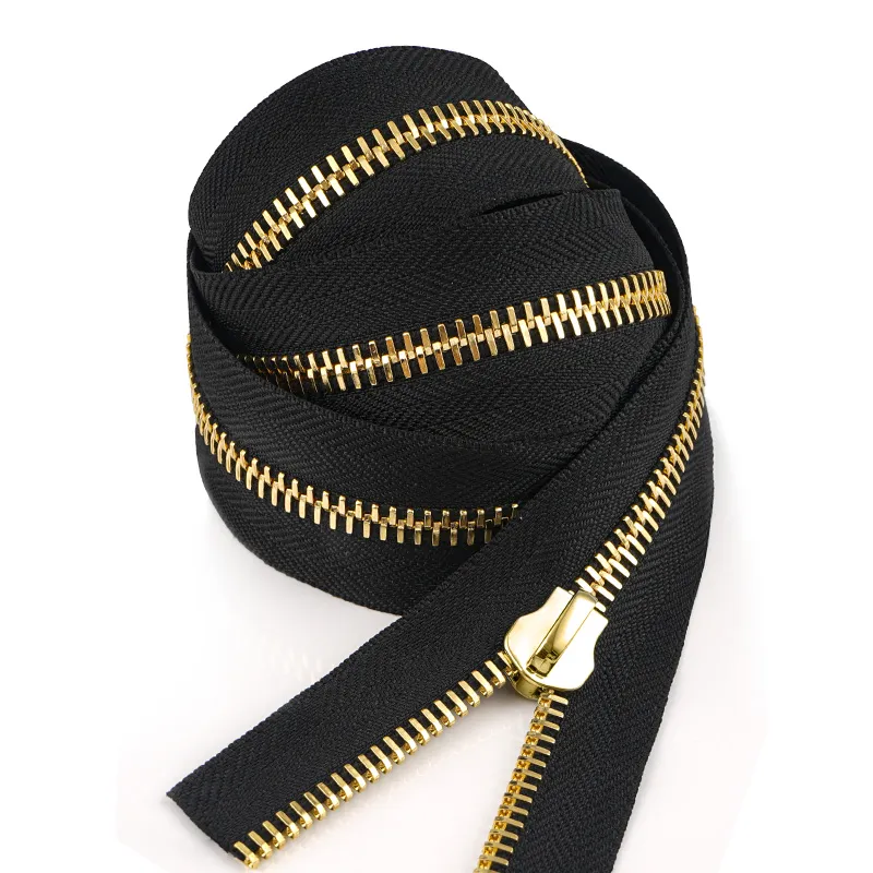 8# gold metal zipper for clothes