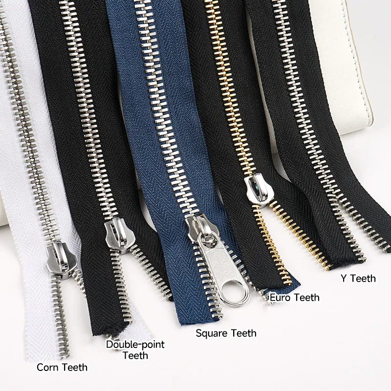 8# metal zipper silver and gold for clothing