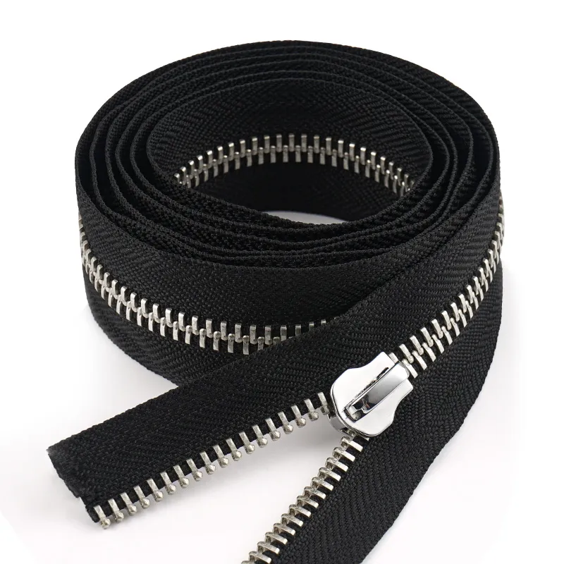 8# silver metal zip for hoodie