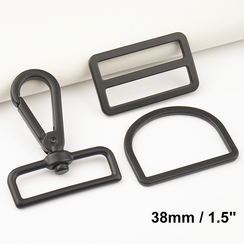 custom black 38mm bag making hardware set