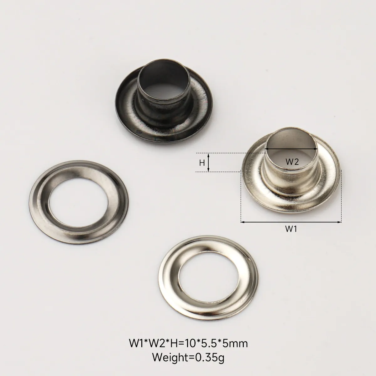 custom color 5.5mm iron eyelets for handbags and purses