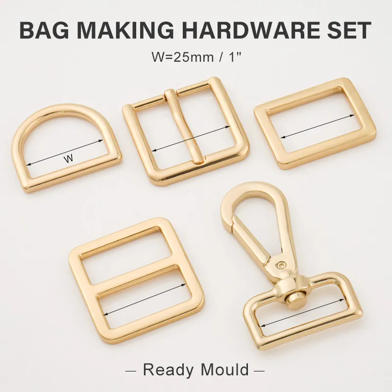 custom gold buckle and hook 25mm for handbag making