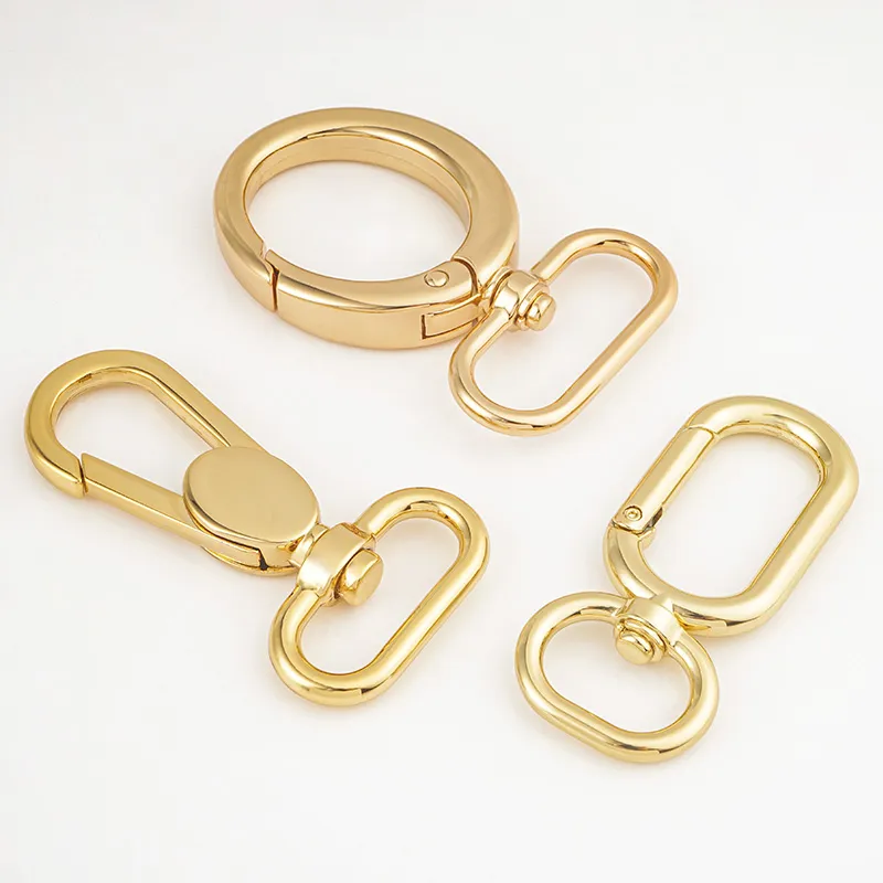 golden durable metal bag snap hook for handbags
