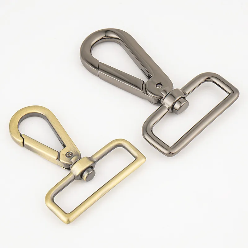 gunmetal brushed brass spring snap hook for handbags