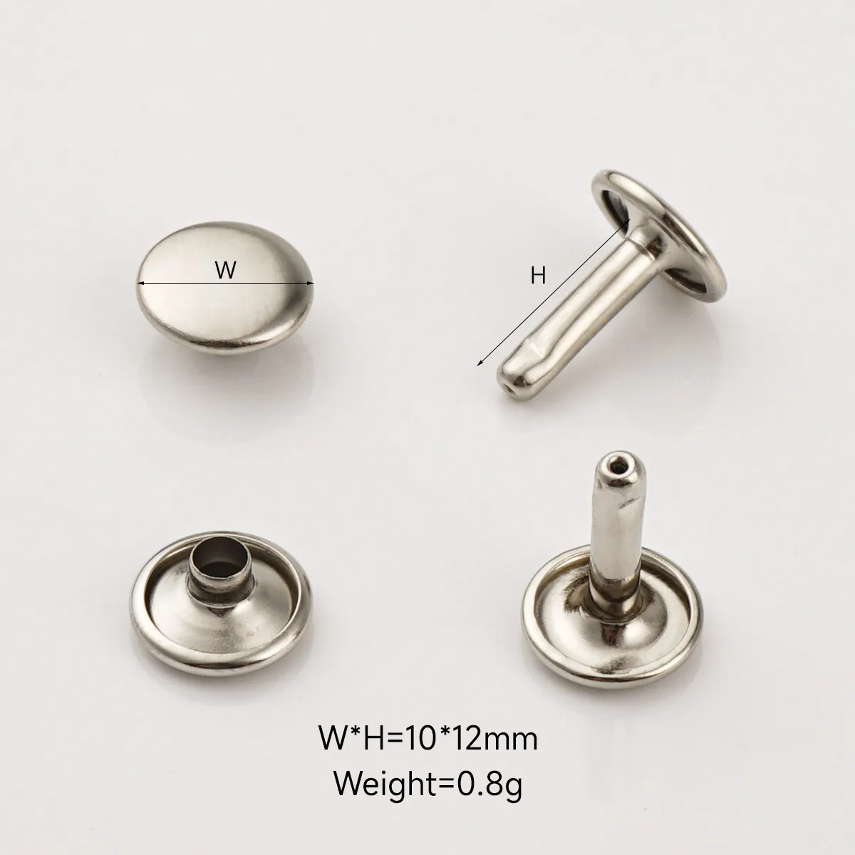 high quality 10mm iron rivets for handbags and clothing