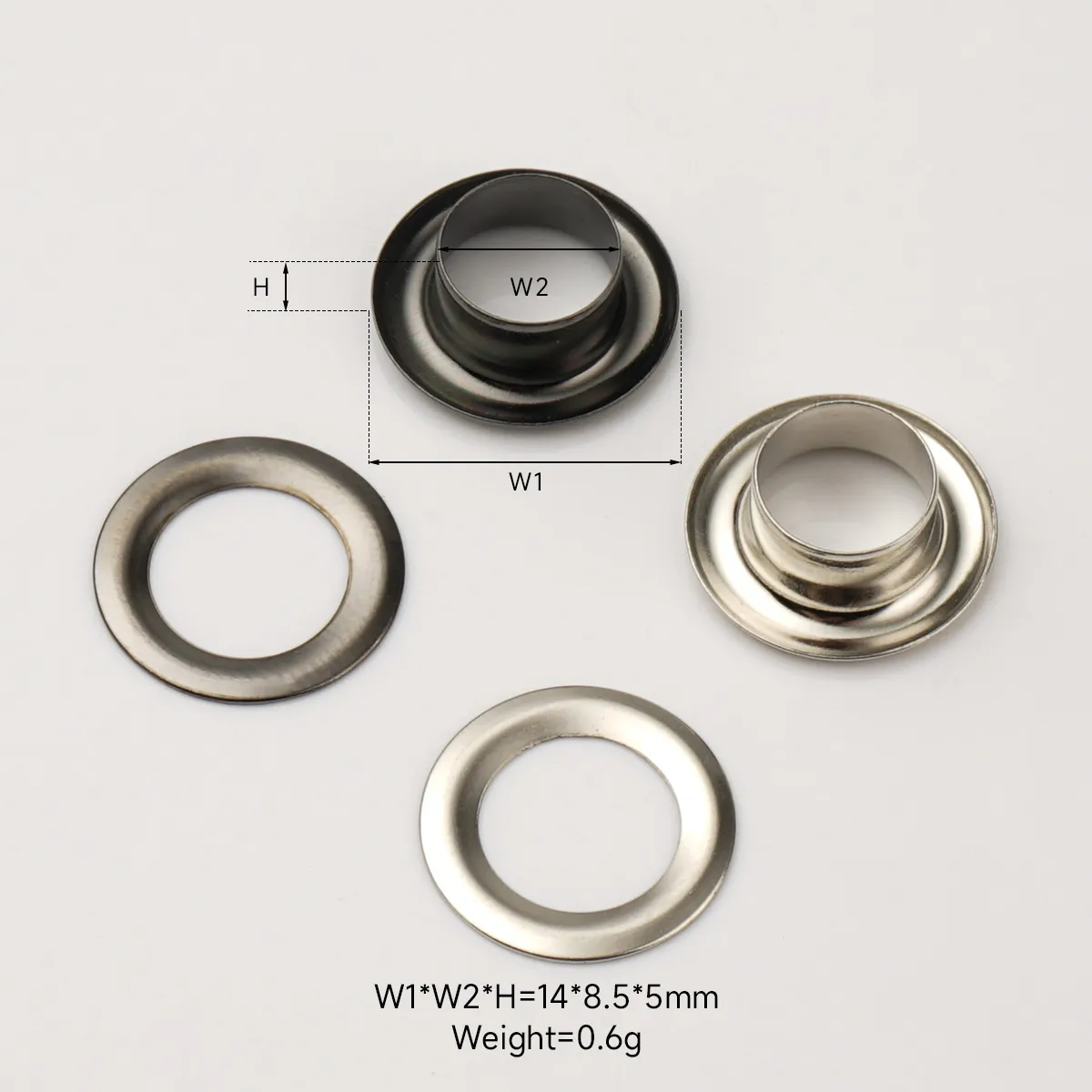 multiple size silver iron eyelets 8.5mm for handbags and clothing